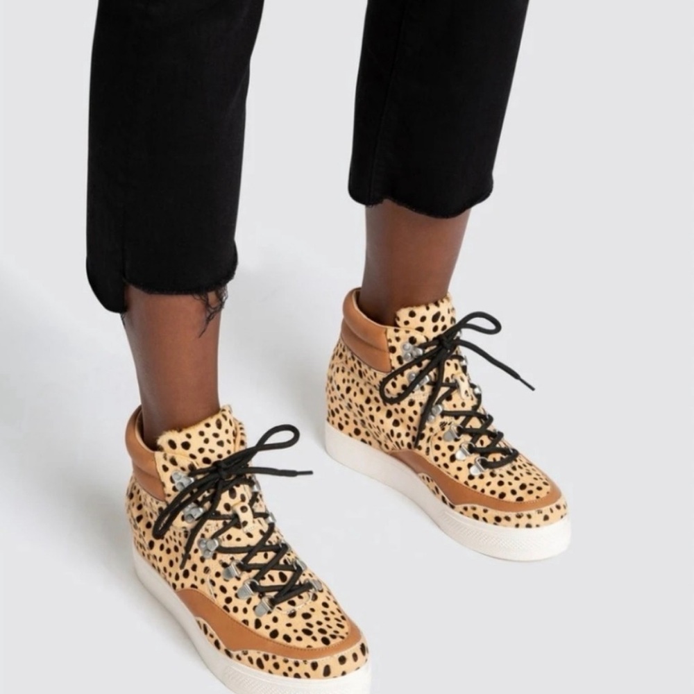 Dolce Vita Tan and Black High-Top Sneakers